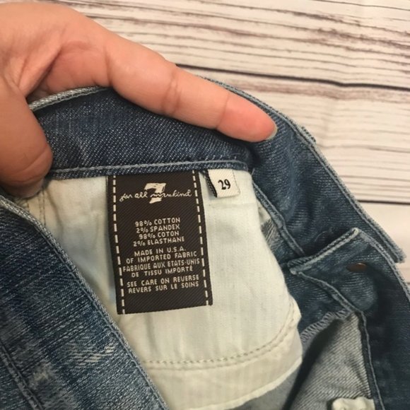 7 For All Mankind Bootcut Crystal Pocket Jeans 29 - Picture 4 of 8